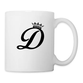 letter D crown - Mug - white - Right