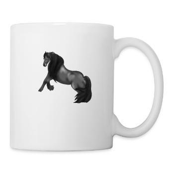 Friese Pferd - Tasse - Weiß - Rechts
