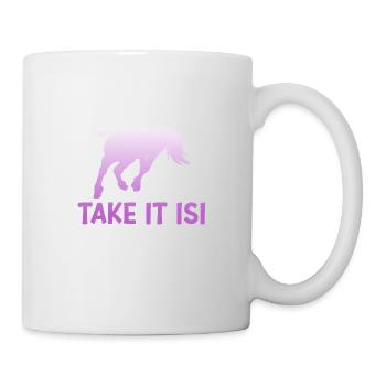 Take it Isi Islandpferd Schimmel Isländer - Tasse - Weiß - Rechts