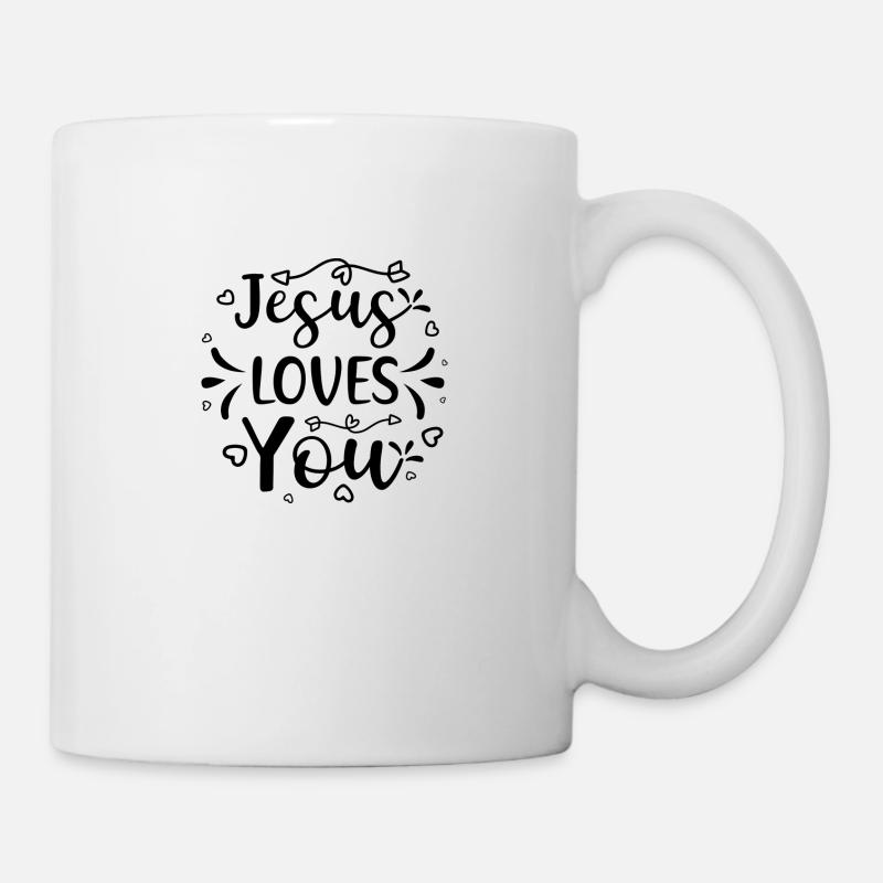 Jésus t’aime 01 - Mug blanc - blanc
