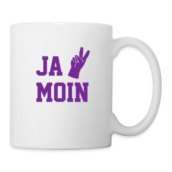 Ja moin Norden Norddeutschland Geschenk Meer - Tasse - Weiß - Rechts