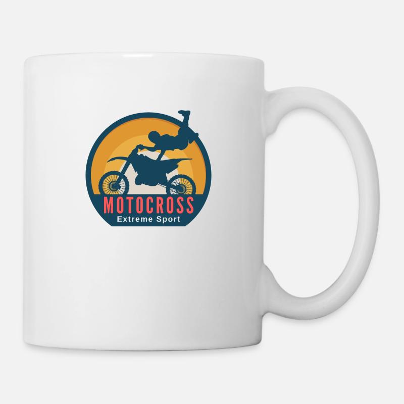 motocross - Mug blanc - blanc