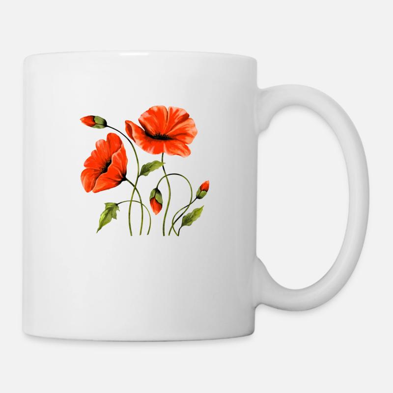Blumen - Tasse - Weiß