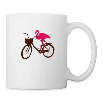 Flamingo Gift Cyclist Bicycle Sport - Mug - white - Right