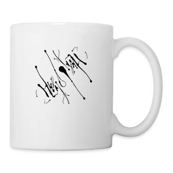 Abstrakte Spritzer - Tasse - Weiß - Rechts
