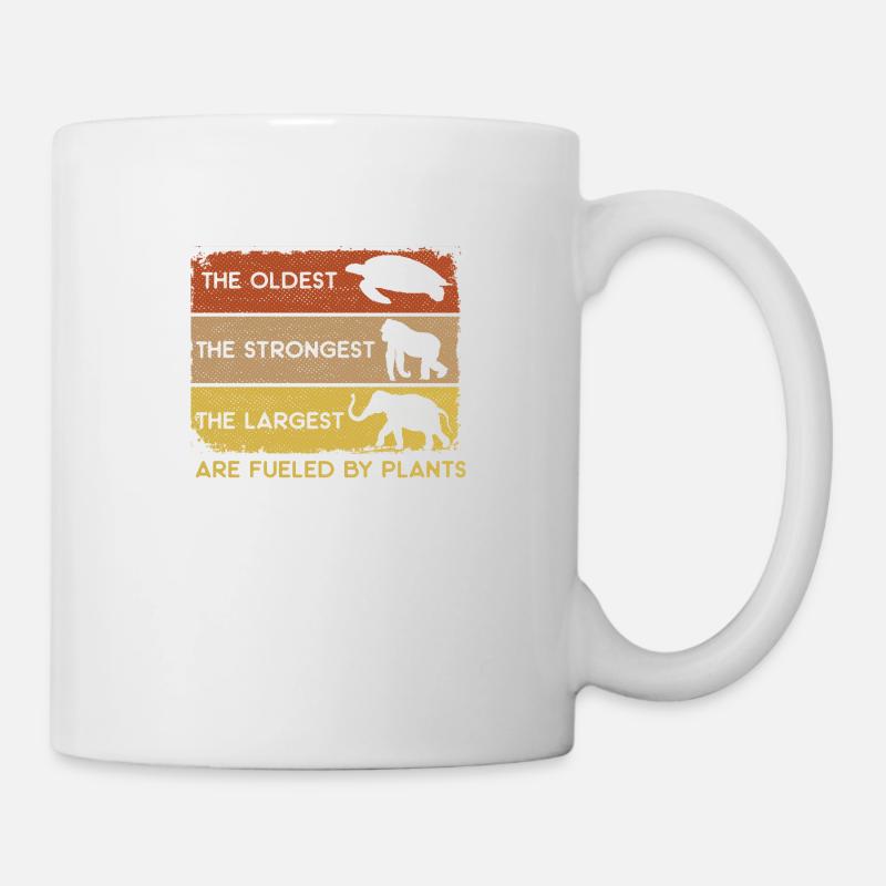 "Fueled by plants" Design Vegan - Mug blanc - blanc