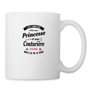 PRINCESSE ET COUTURIÈRE - Mug blanc - blanc - Droite
