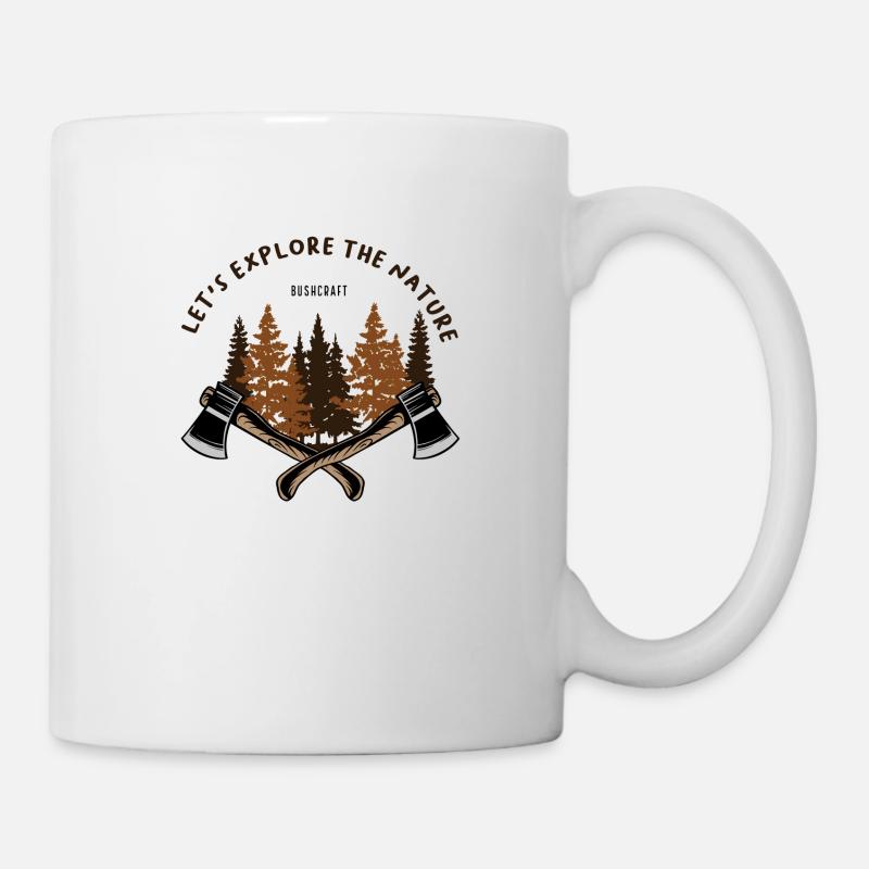 Let's Explore the Nature Bushcraft - Mug - white