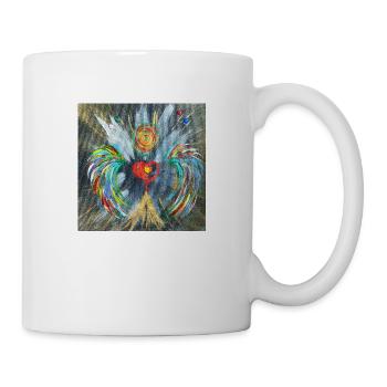 Gel de coeur des feux d’artifice - Mug blanc - blanc - Droite