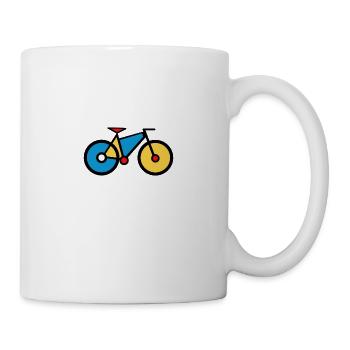 Mondrian Type vélo Vélo - Mug blanc - blanc - Droite
