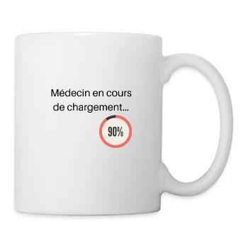Médecin en cours de chargement citation humour - Mug blanc - blanc - Droite