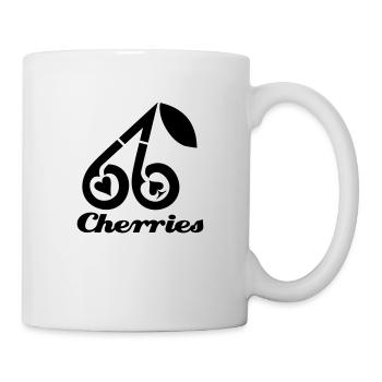 Cherries, Poker, WSOP, Onlinepoker, Pokerstars - Tasse - Weiß - Rechts