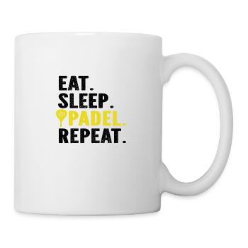 Eat Sleep Padel Repeat - Tasse - Weiß - Rechts