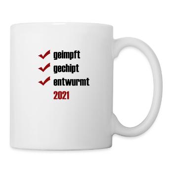 geimpft gechipt entwurmt - Tasse - Weiß - Rechts