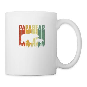 Vintage Papa Bär Baby Bär Vatertag - Mug blanc - blanc - Droite