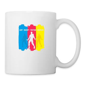 MANGER SOMMEIL TIKT0K RÉPÉTER - Mug blanc - blanc - Droite