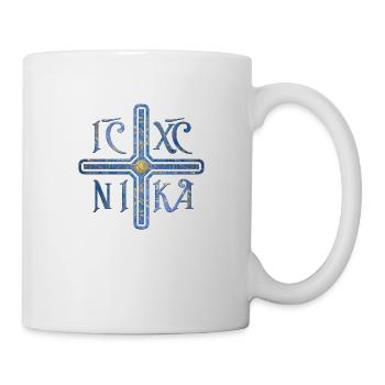 IC XC NIKA - Cross, Marble, Blue, Soul Symbol - Mug - white - Right