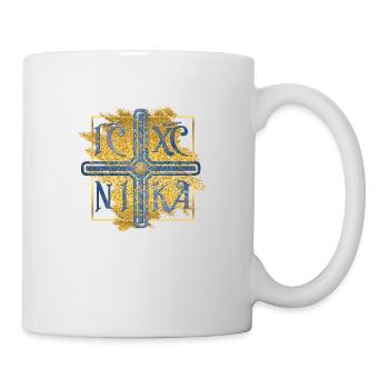 IC XC NIKA - Cross Blue Gold - Mug - white - Right