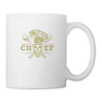Tête de mort Chef Cuisinier - Mug blanc - blanc - Droite
