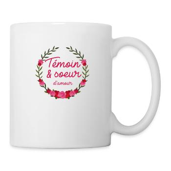 Témoin et soeur d'amour - Mug blanc - blanc - Droite