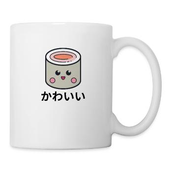 Sushi Maki Kawaii Chibi Anime Kanji Japanese - Mug - white - Right
