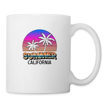 Summer Sun PalmS Beach Sea Summer California - Mug - white - Right