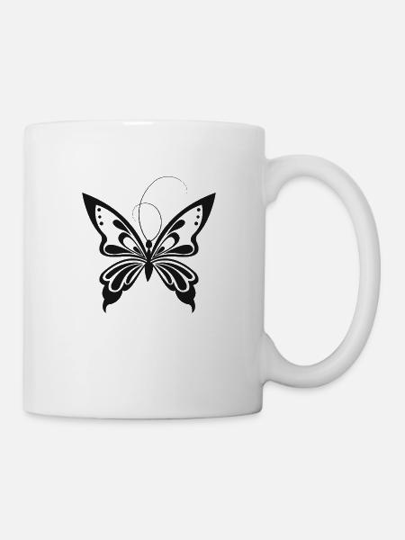 Papillon - Mug blanc - blanc