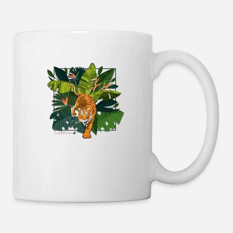 Tiger et la jungle carrée image - Mug blanc - blanc