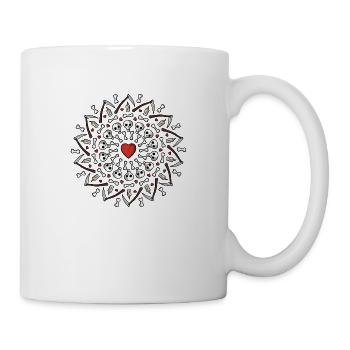 Tête de mort Mandala - Mug blanc - blanc - Droite