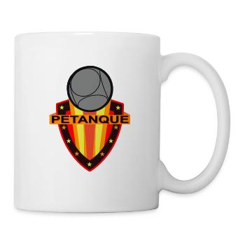 Boule Petanque Logo Emblem Club - Tasse - Weiß - Rechts