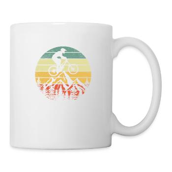 Mountain bike VTT montagnes de vélo - Mug blanc - blanc - Droite