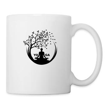 t-shirt yoga cadeau namaste - Mug blanc - blanc - Droite