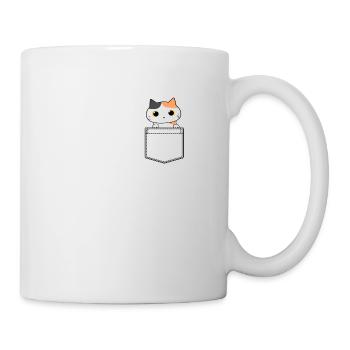 Katze Tasche - Tasse - Weiß - Rechts