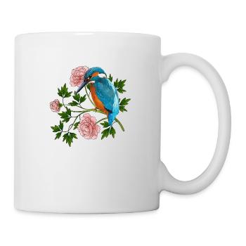 Bunter Vogel - Tasse - Weiß - Rechts