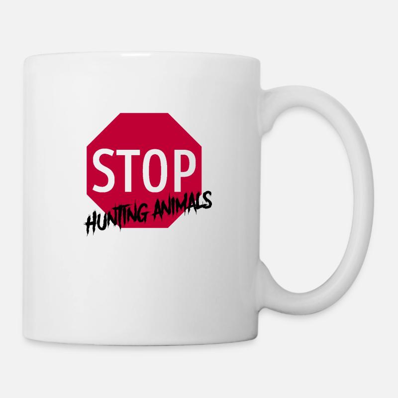 STOP hunting Animals - Mug - white