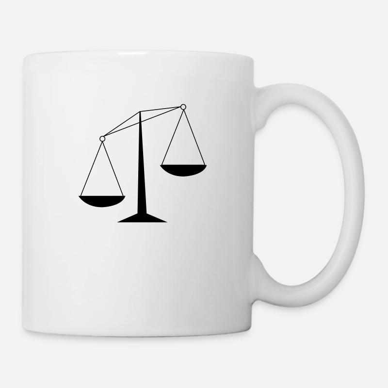 waage - Tasse - Weiß