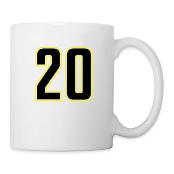 20 zahl - Tasse - Weiß - Rechts