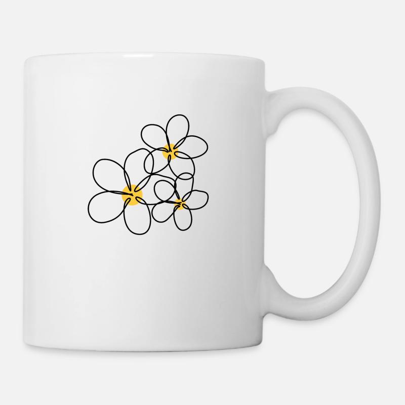 Blumen - Tasse - Weiß