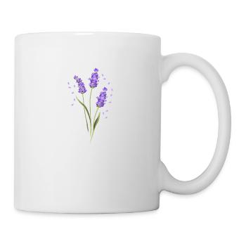 Flower Purple Lavender Summer Flower Gift Idea - Mug - white - Right