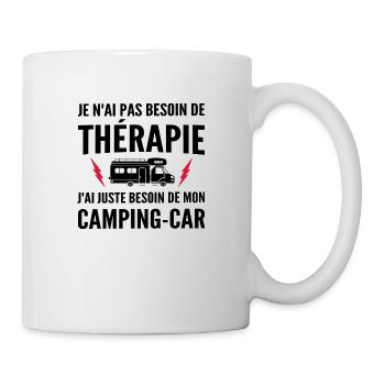 thérapie et camping-car / humour camping-car - Mug blanc - blanc - Droite