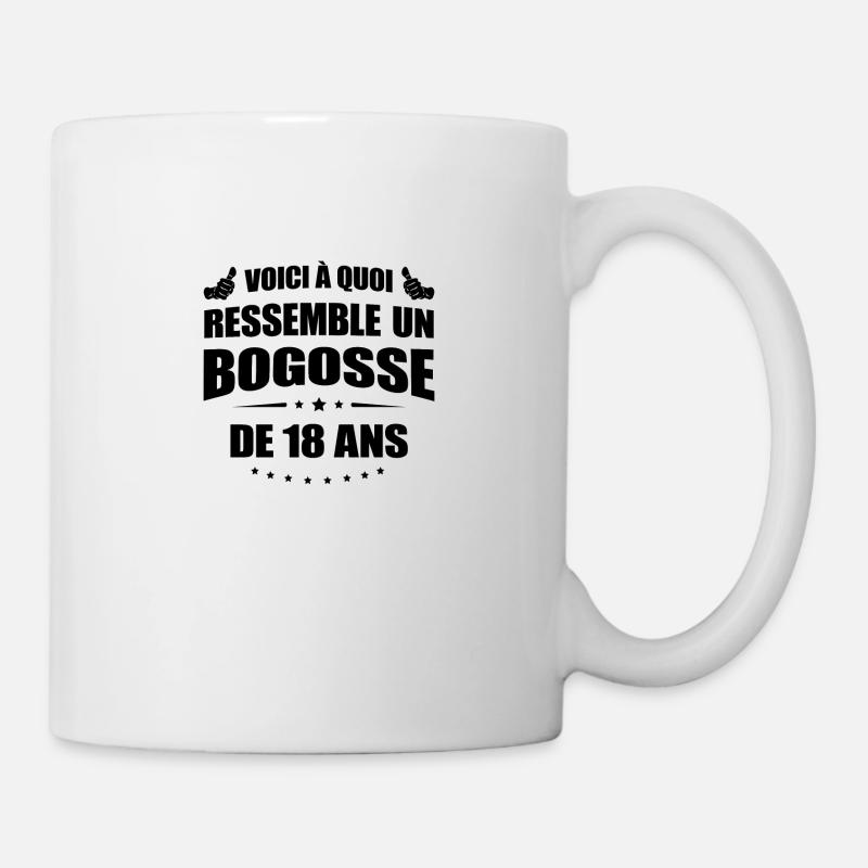 BOGOSSE DE 18 ANS - Mug blanc - blanc