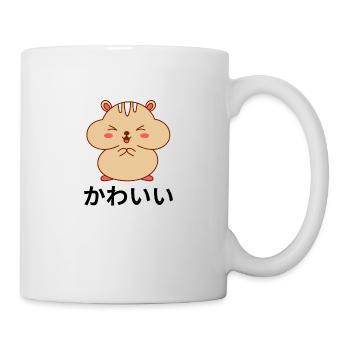 Hamster Happy Kawaii Chibi Anime Japanese Kanji - Mug - white - Right