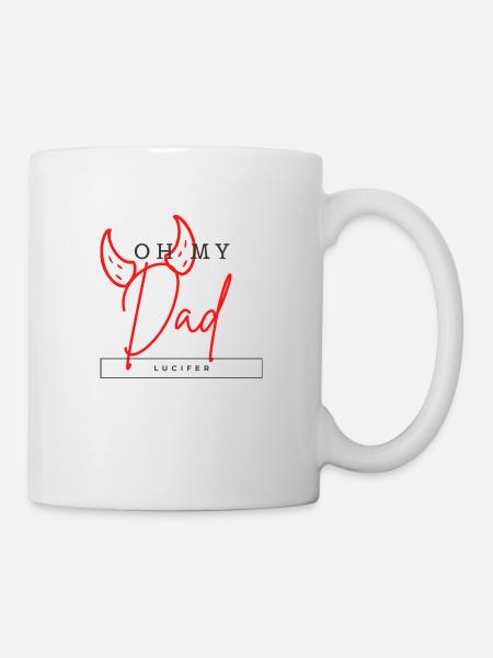 Oh my dad - Lucifer - Mug - white