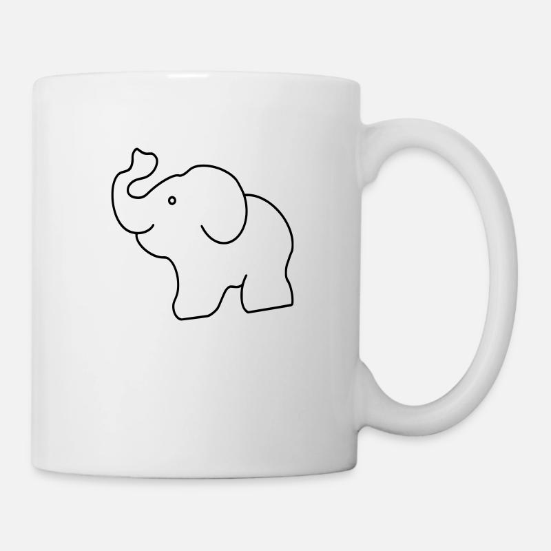 Elefant - Tasse - Weiß