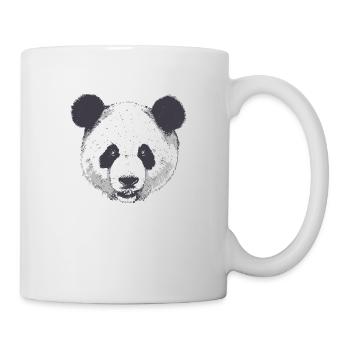 Panda head bear cool sweet realistic illustration - Mug - white - Right