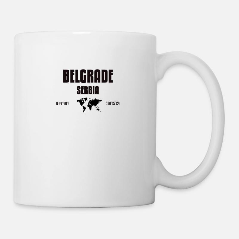 Belgrade, Serbia - Mug blanc - blanc