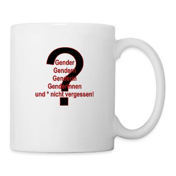 Gender und * nicht vergessen! - Tasse - Weiß - Rechts
