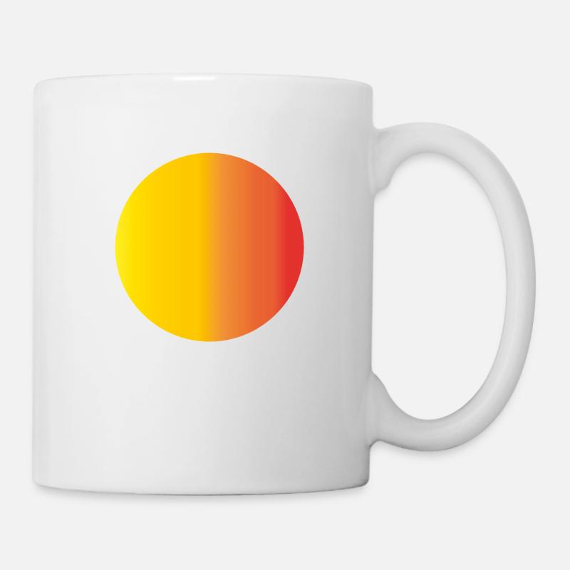 Sonne mit Farbverlauf 02 - Tasse - Weiß