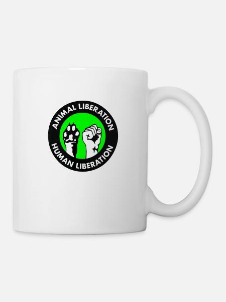 Animal Liberation Human Liberation Green - Tasse - Weiß
