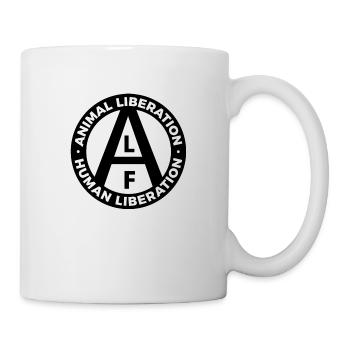 ALF Animal Liberation Human Liberation black - Mug - white - Right